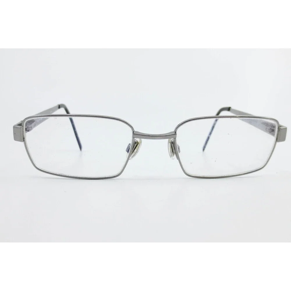 Lacoste LA12023 GU Gunmetal Grey Rectangular Metal Eyeglass Frames 51-19-140